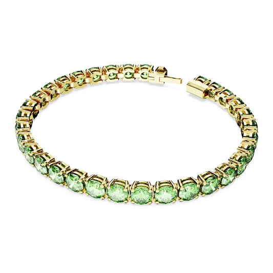 Pulsera de tenis Matrix, talla redonda, mediana, verde