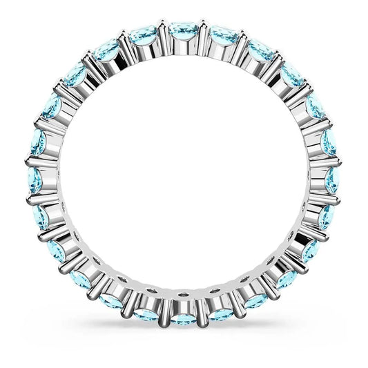 Anillo Matrix, corte redondo, azul