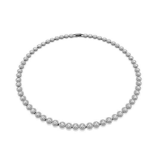Collar Una, corte redondo, grande, blanco