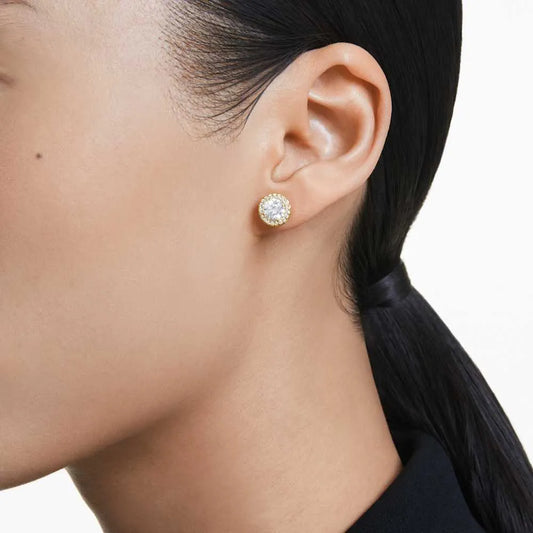 Pendientes Una, corte redondo, oro