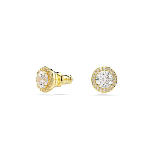 Pendientes Una, corte redondo, oro