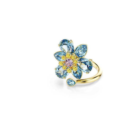 Anillo Idyllia, Combinación de Cortes, Flor, Azul