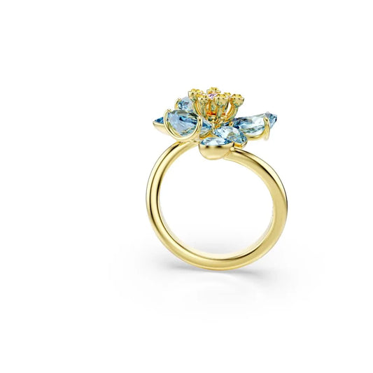 Anillo Idyllia, Combinación de Cortes, Flor, Azul