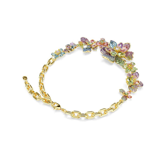 Collar Idyllia, Combinación de cortes, Pavé, Flor, Multicolor
