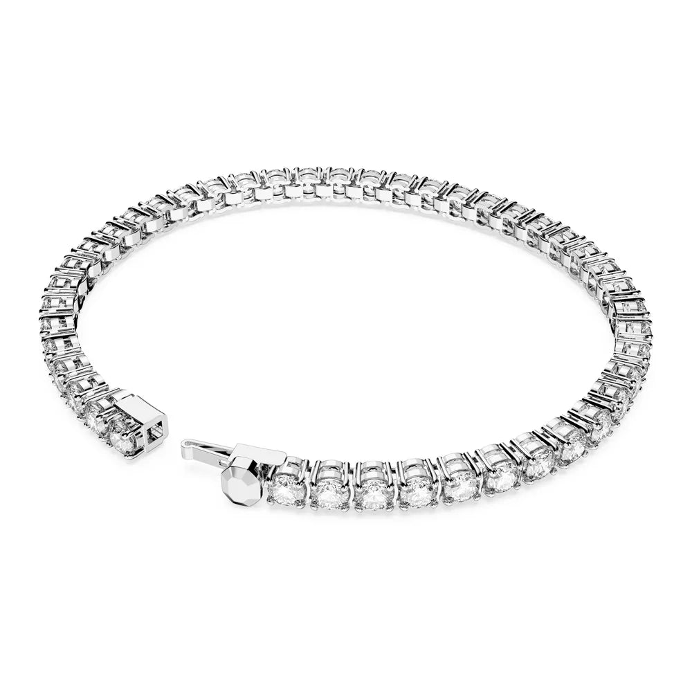 Pulsera de tenis Matrix, talla redonda, pequeña, blanca