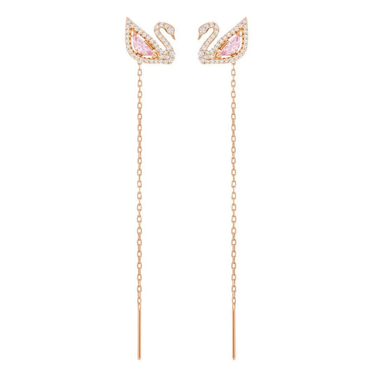Pendientes de cisne deslumbrantes, multicolor