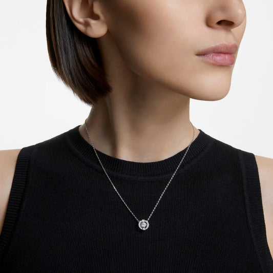 Collar redondo de baile brillante, blanco
