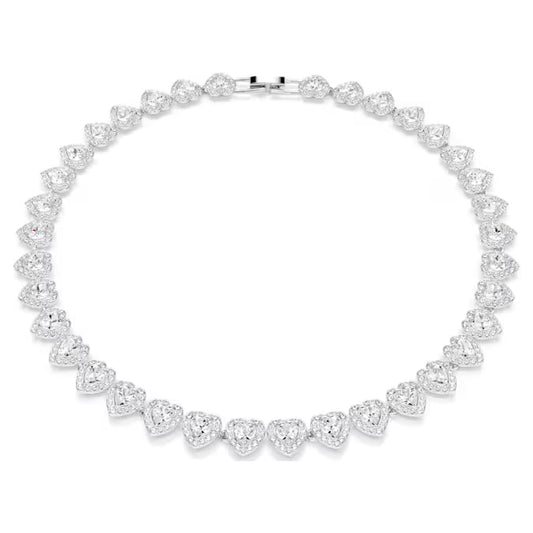 Collar de tenis Ariana Grande x Swarovski, combinación de cortes, corazón, blanco