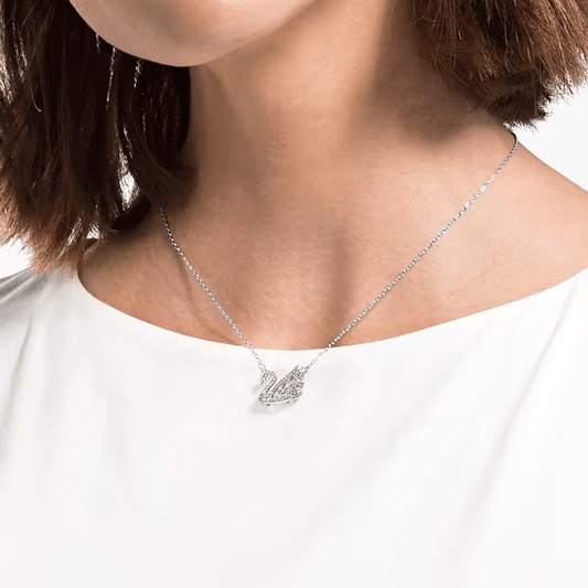 Collar de cisne danzante, blanco